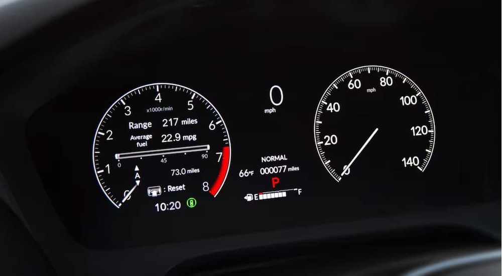 The digital dash display in a 2026 Honda HR-V.
