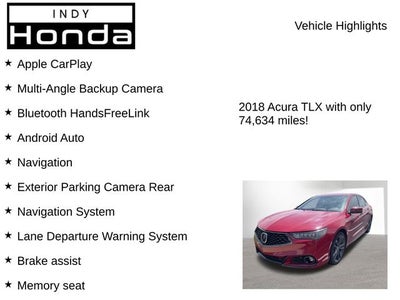 2018 Acura TLX 3.5L V6 w/Technology & A-Spec Packages