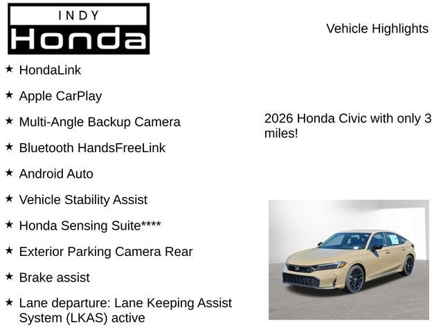 2026 Honda Civic Sport