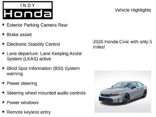 2026 Honda Civic Sport