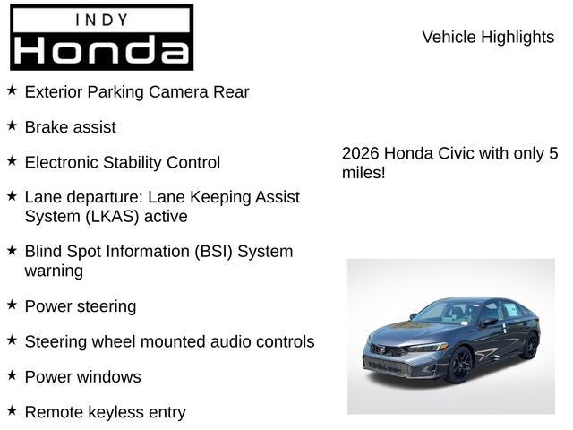 2026 Honda Civic Sport