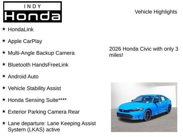 2026 Honda Civic Sport
