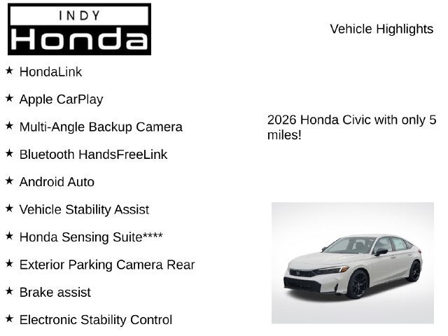 2026 Honda Civic Sport