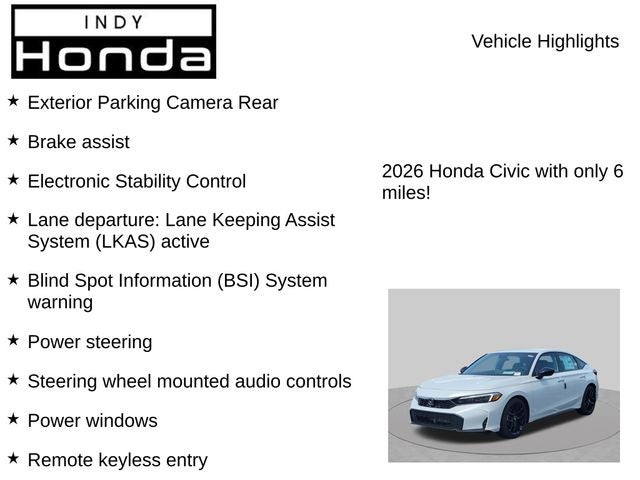 2026 Honda Civic Sport