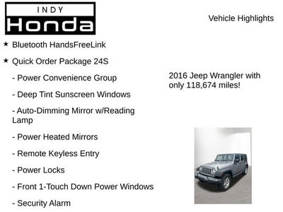 2016 Jeep Wrangler Unlimited Sport