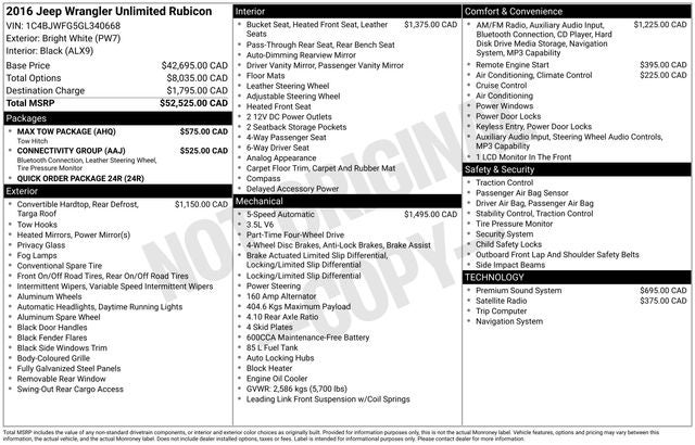 2016 Jeep Wrangler Unlimited Rubicon
