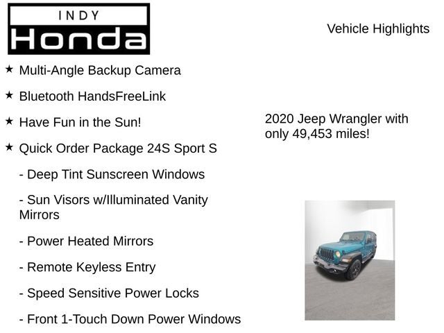 2020 Jeep Wrangler Unlimited Sport S