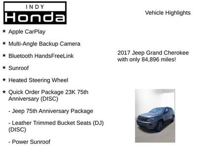 2017 Jeep Grand Cherokee Limited 75th Anniversary Edition
