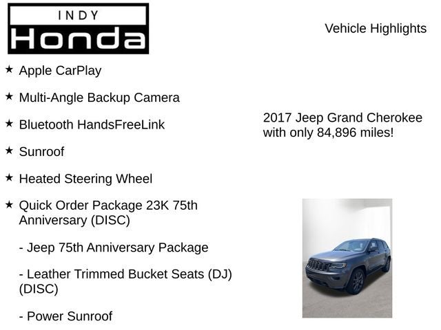2017 Jeep Grand Cherokee Limited 75th Anniversary Edition