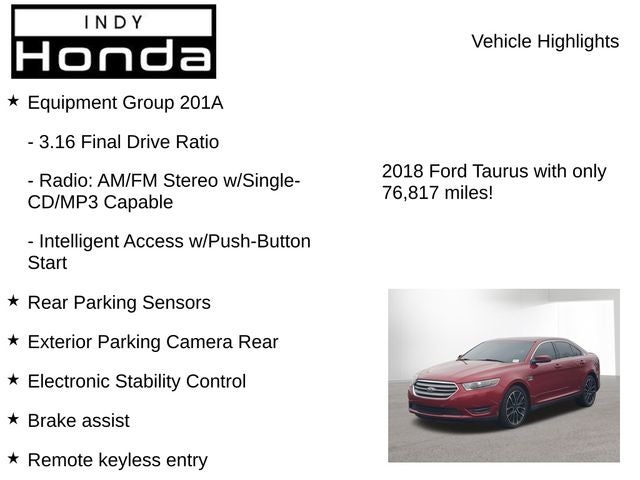 2018 Ford Taurus SEL