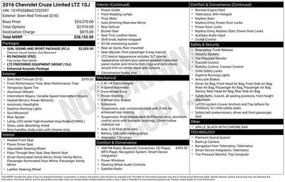 2016 Chevrolet Cruze Limited LTZ