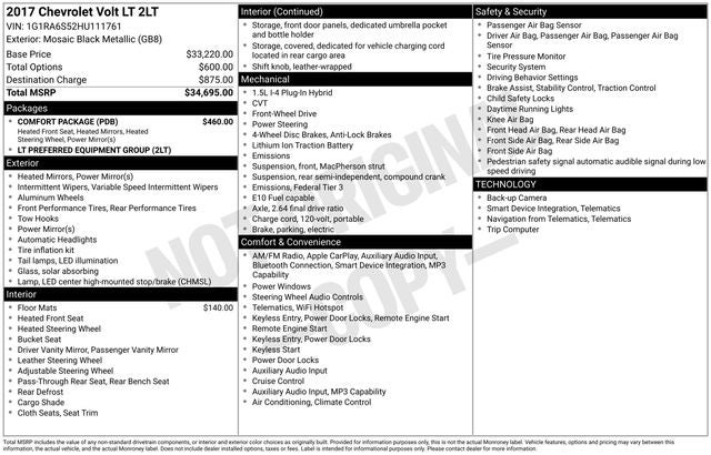 2017 Chevrolet Volt LT
