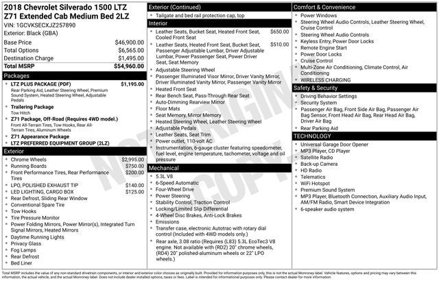 2018 Chevrolet Silverado 1500 LTZ 2LZ