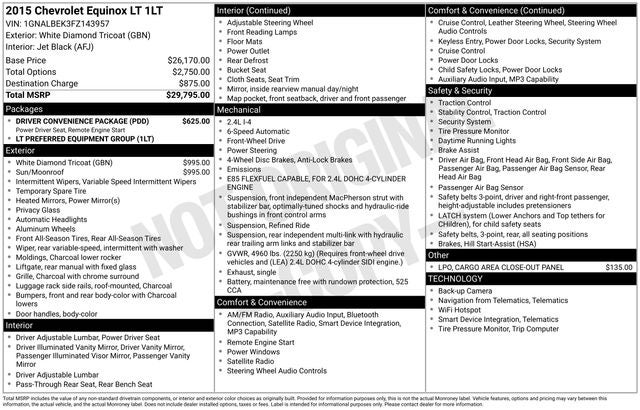 2015 Chevrolet Equinox LT 1LT