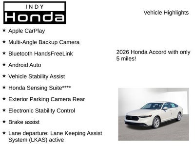 2026 Honda Accord LX