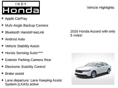 2026 Honda Accord LX