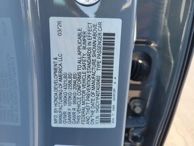 2026 Honda Accord SE