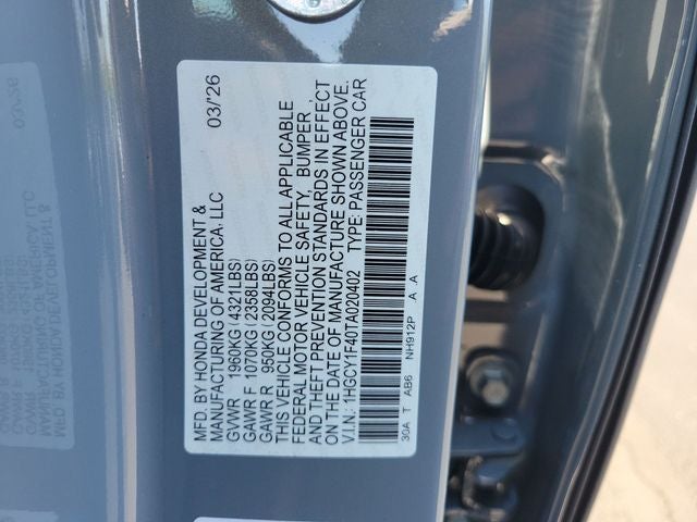 2026 Honda Accord SE