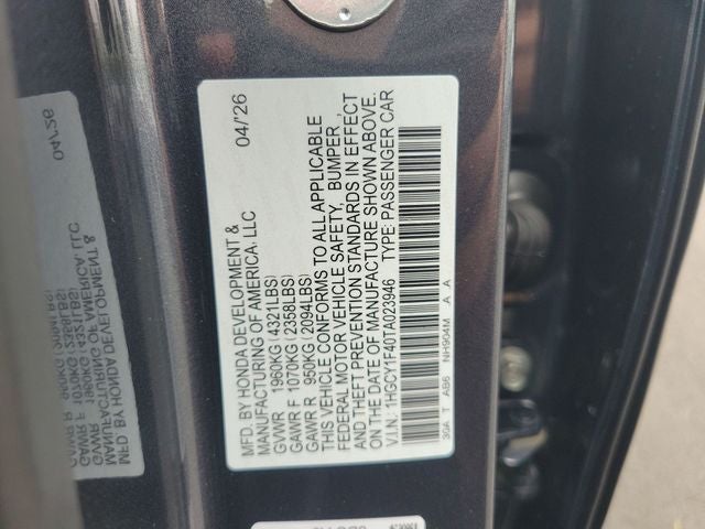 2026 Honda Accord SE