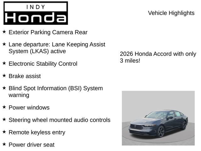2026 Honda Accord SE