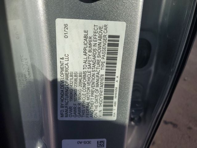 2026 Honda Accord SE