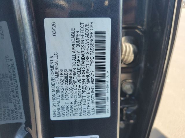 2026 Honda Accord SE