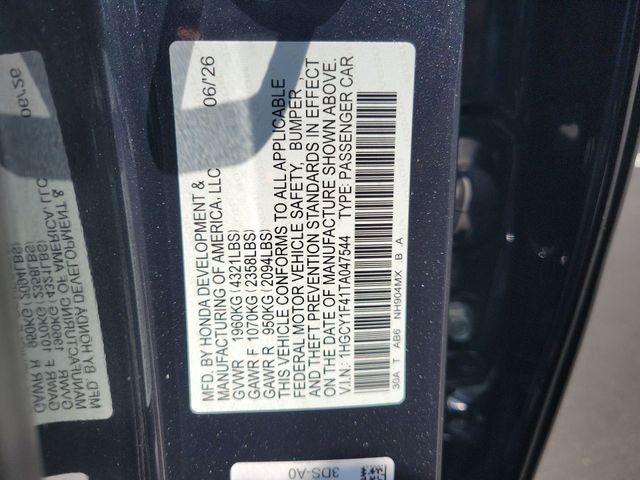 2026 Honda Accord SE