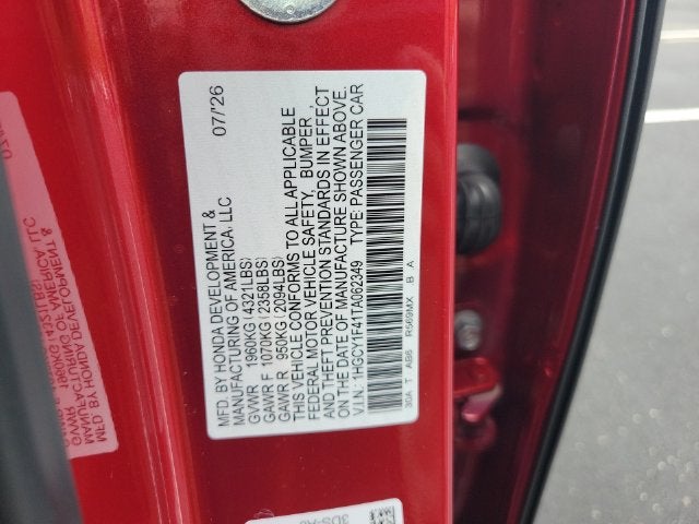 2026 Honda Accord SE