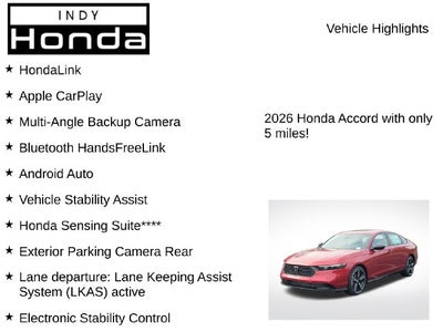 2026 Honda Accord SE