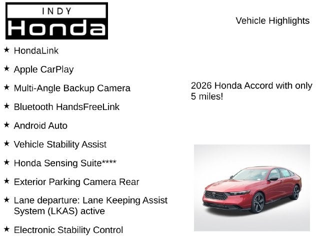 2026 Honda Accord SE