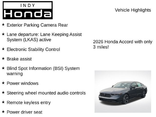 2026 Honda Accord SE