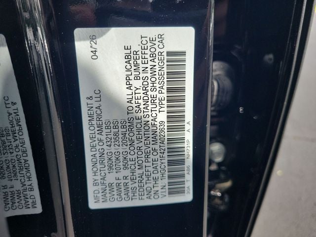 2026 Honda Accord SE