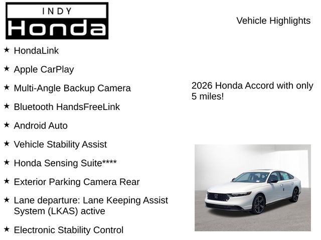 2026 Honda Accord SE
