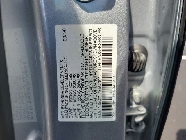 2026 Honda Accord SE
