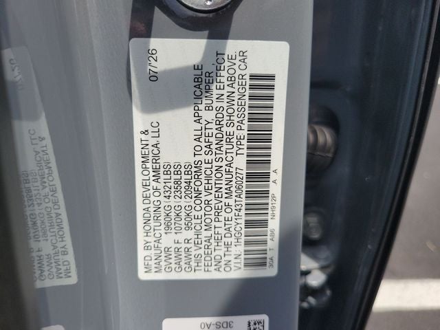 2026 Honda Accord SE