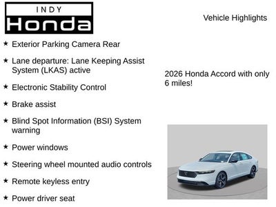 2026 Honda Accord SE