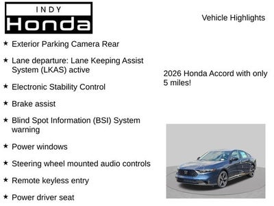 2026 Honda Accord SE