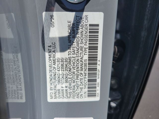2026 Honda Accord SE
