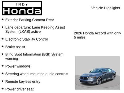 2026 Honda Accord SE