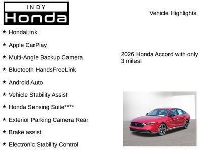 2026 Honda Accord SE