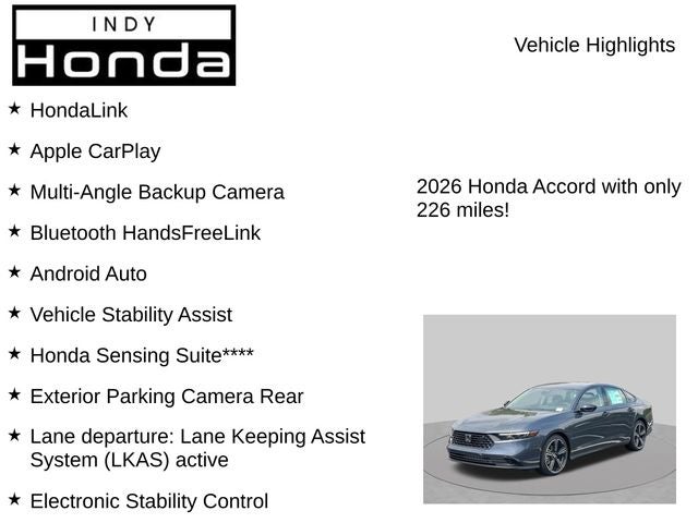 2026 Honda Accord SE