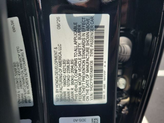 2026 Honda Accord SE