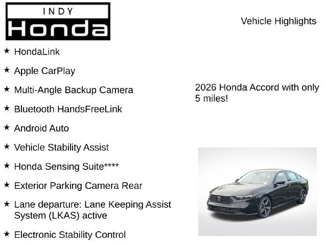 2026 Honda Accord SE
