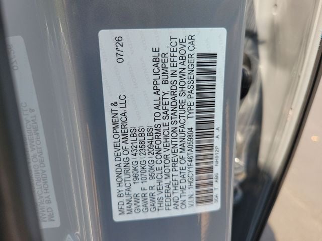 2026 Honda Accord SE