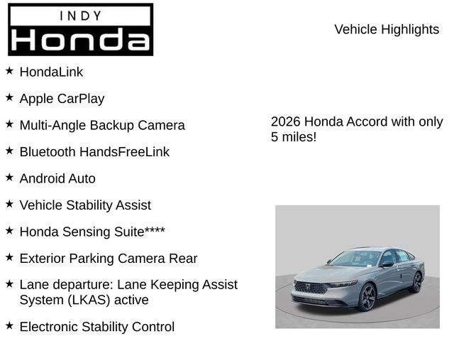 2026 Honda Accord SE