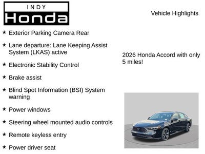 2026 Honda Accord SE