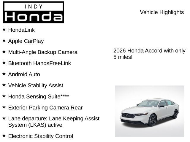 2026 Honda Accord SE