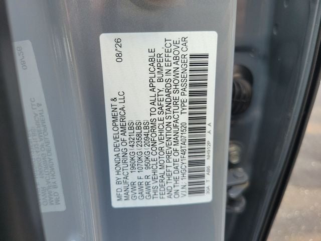 2026 Honda Accord SE