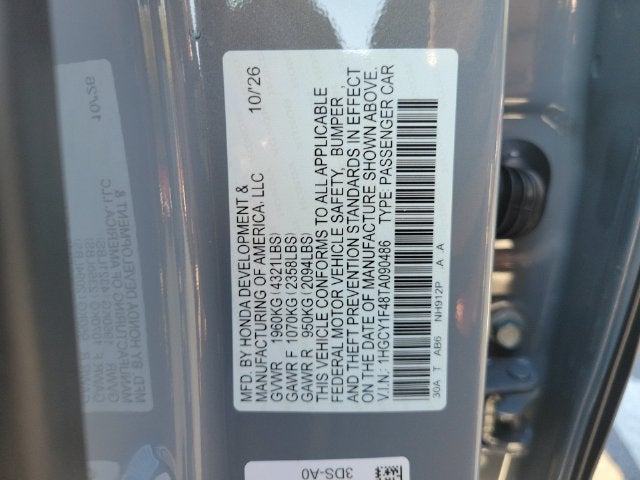 2026 Honda Accord SE