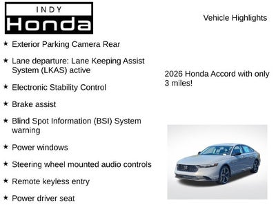 2026 Honda Accord SE